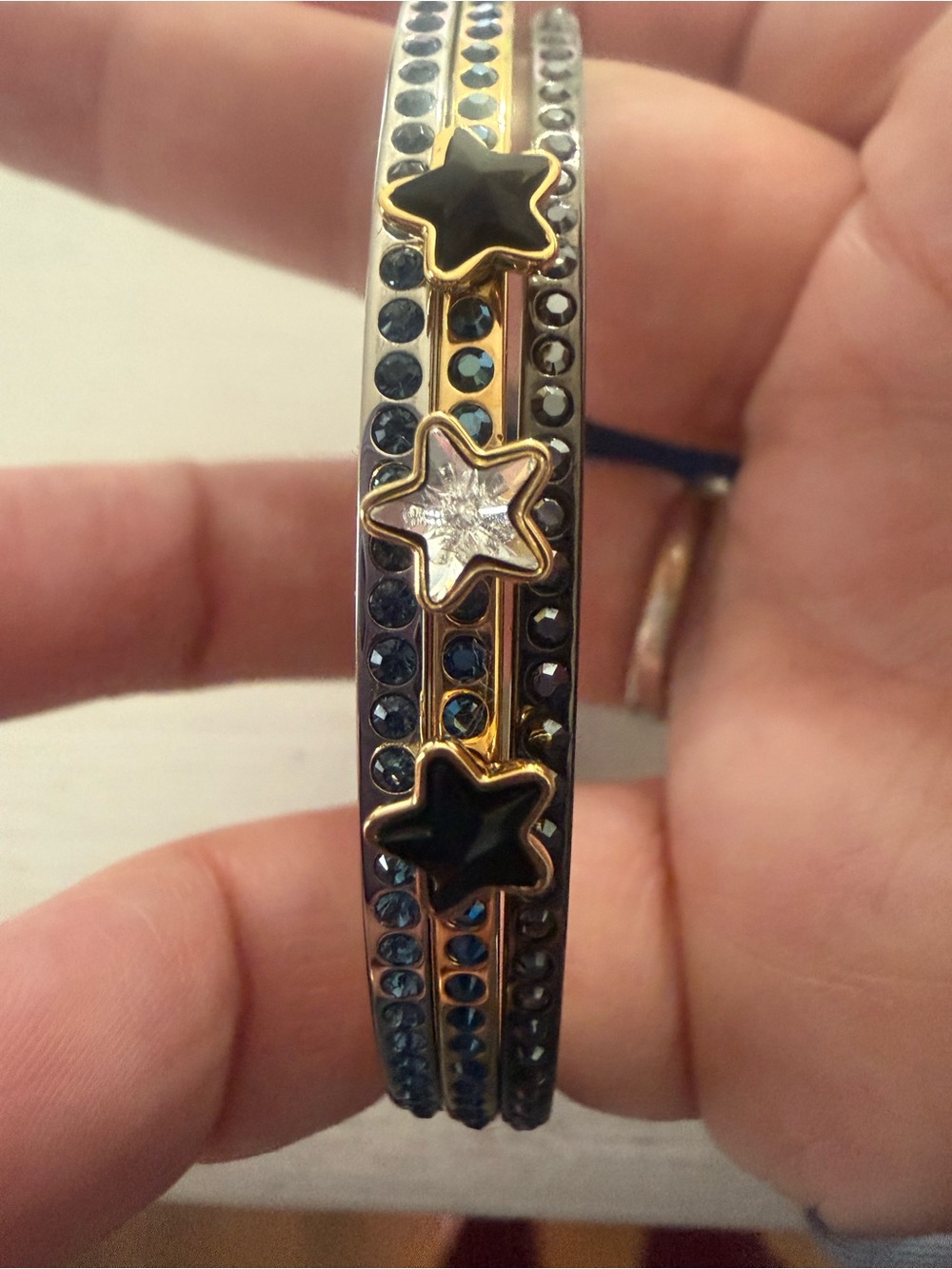 Swarovski Crystal Sultan Star bangle bracelet set of 3